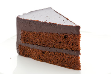 Cake chocolate isolated on white background
