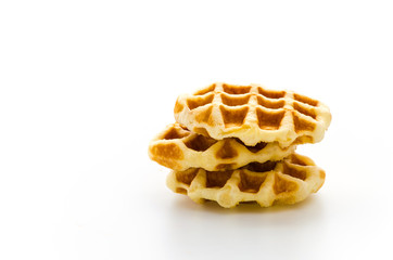 Waffle isolated on white background