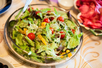 Greek salade in plate