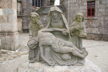 Statue du christ de l'église Saint Suliau à Sizun, Finistère