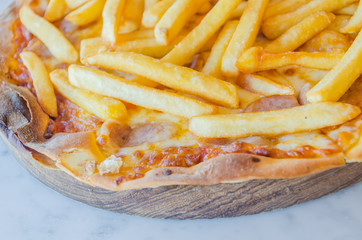 French fries Pizza