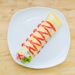 Fruit crepe cake