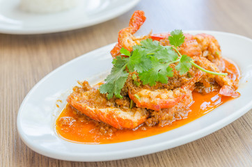 Fried shrimp garlic