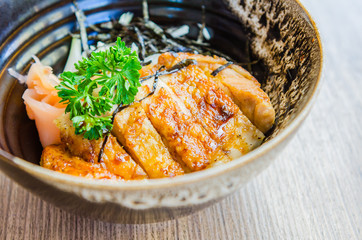 Teriyaki chicken on rice