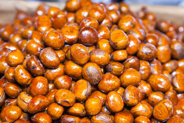 Sweet chestnuts,was sale in Thailand street market