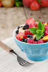 Fresh tasty fruit salad