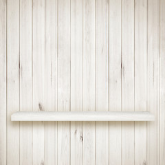 Blank white wooden bookshelf © bombomtea