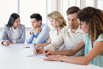 Casual business team having a meeting