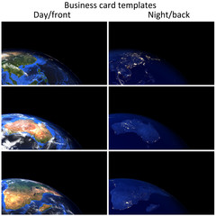 Global day/night business card templates.
