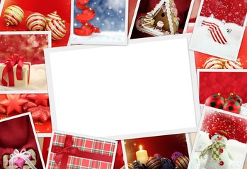 Naklejka na ściany i meble Collection of Christmas photos with copy space