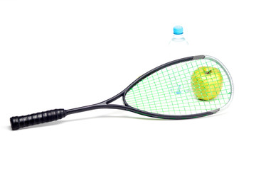 Sport racket on white background