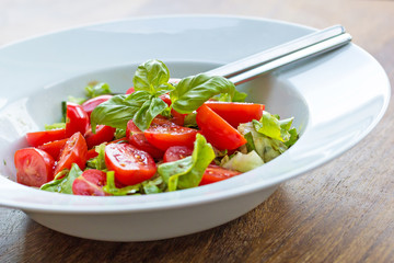 fresh tomato salad with basil