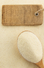 semolina flour as background