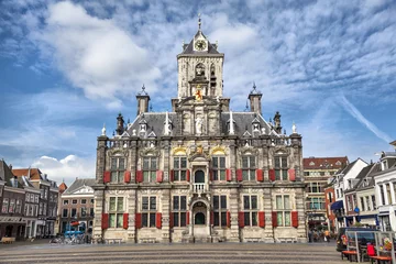 Foto op Canvas Delft city hall © bbsferrari