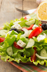 greek salad in plate