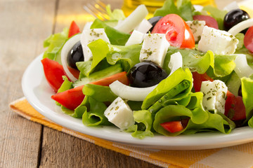greek salad in plate