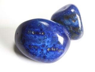 Blue agate on white