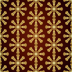 Gold Roots or Tribal Pattern on Pastel Background