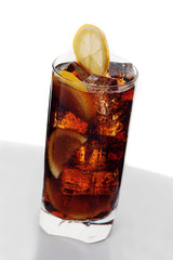 Glass of cola drink