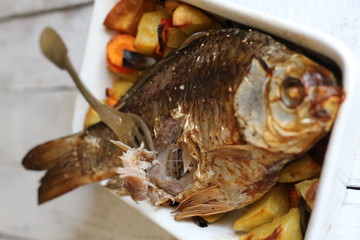 рыба с овощами