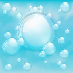 Sky and bubbles background