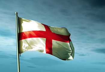 England flag waving on the wind