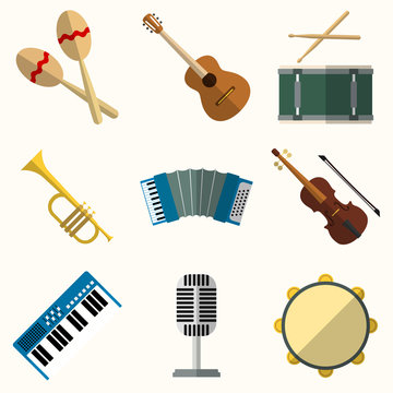 Vector icon of musical equipment
