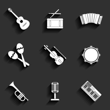 Vector icon of musical equipment
