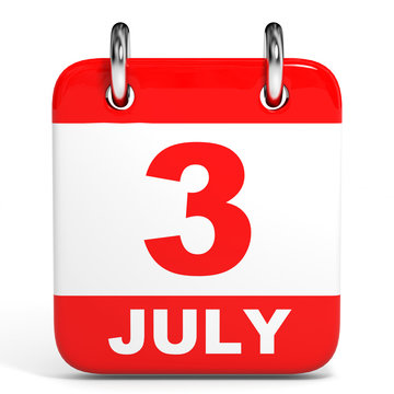 Calendar. 3 July.