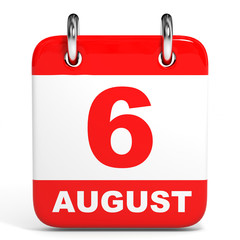 Calendar. 6 August.