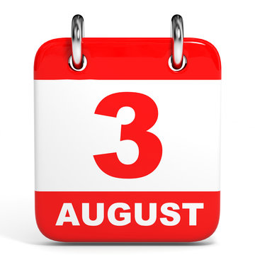Calendar. 3 August.