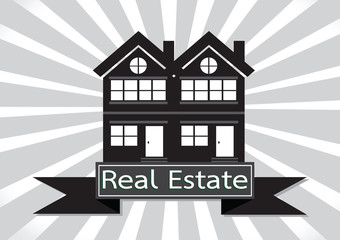 Real Estate  House  Building icon design