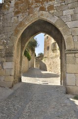 Fototapeta na wymiar Stone arch in Trujillo, Spain
