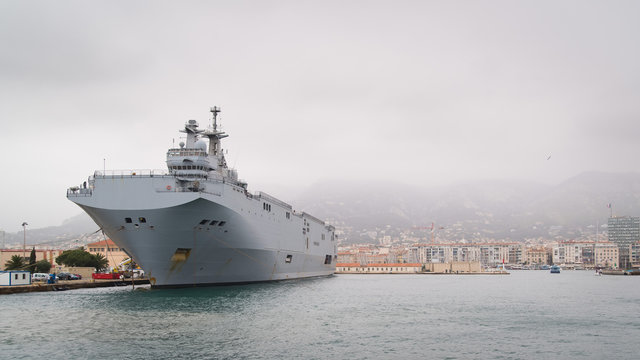 French navy Mistral class helicopter carrier