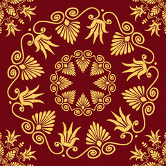 vector seamless elegant lace gold ornament