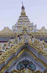 Architectural Detail of an asian temple roof