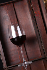 Glass of red wine