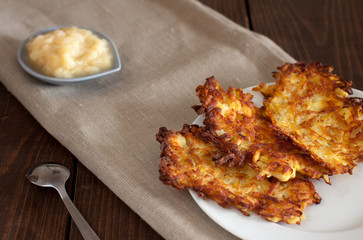 Apple sauce with latkes