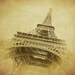 Vintage image of Eiffel tower, Paris, France