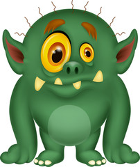 Green monster cartoon