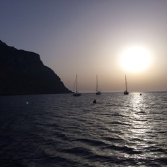 tramonto in barca