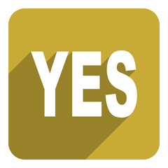 yes flat icon