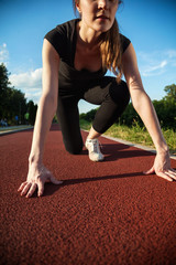 Woman On Jogging Track