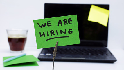 We are hiring written