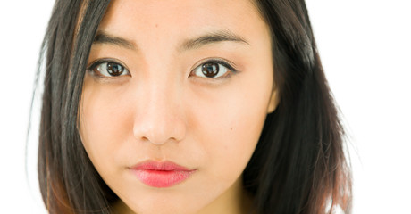 Obraz premium Face of a young Asian beautiful woman