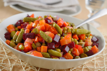 Russian beetroot salad