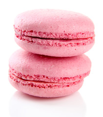 Gentle macaroons isolated on white