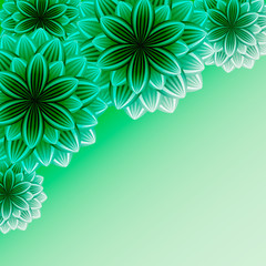 Beautiful ornamental background with flowers