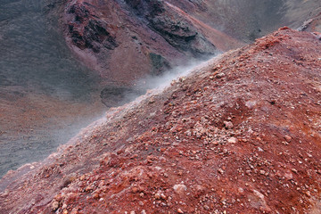 Au sommet de l'Etna, volcan actif en Sicile