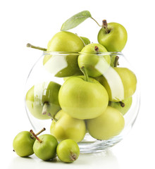 Green apples isolated on white